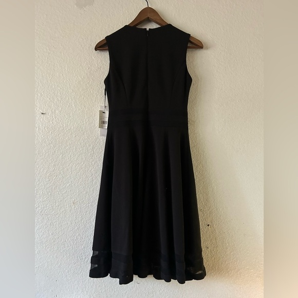 NWT Calvin Klein Classic Little Black Midi Dress Sz 2 LBD Cocktail Formal - Picture 13 of 13